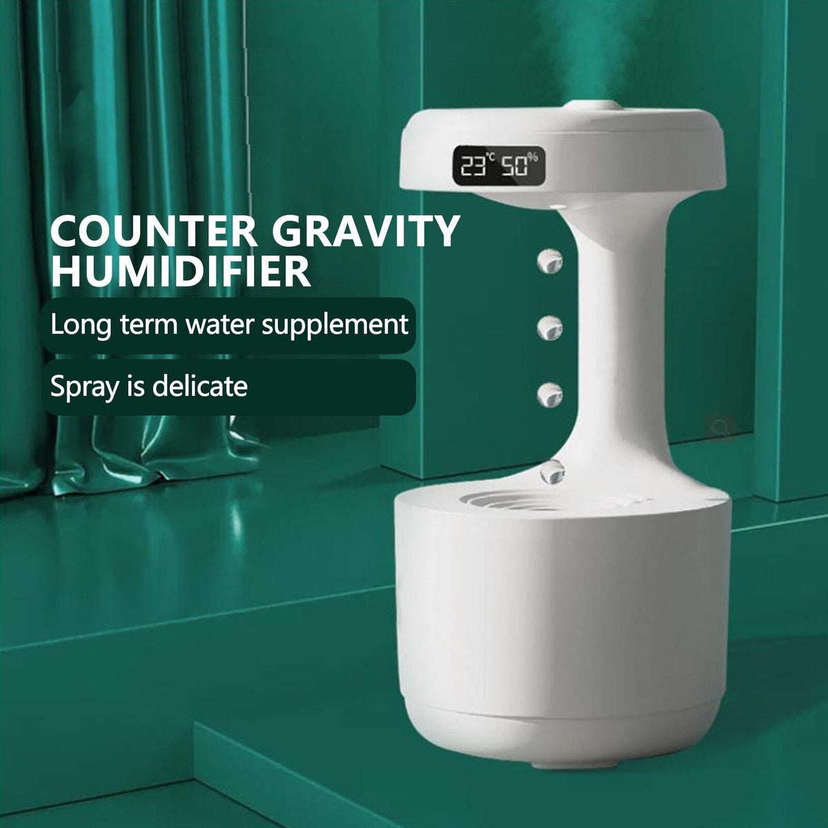 Anti Gravity Ultrasonic Humidifier with Auto Shut-Off