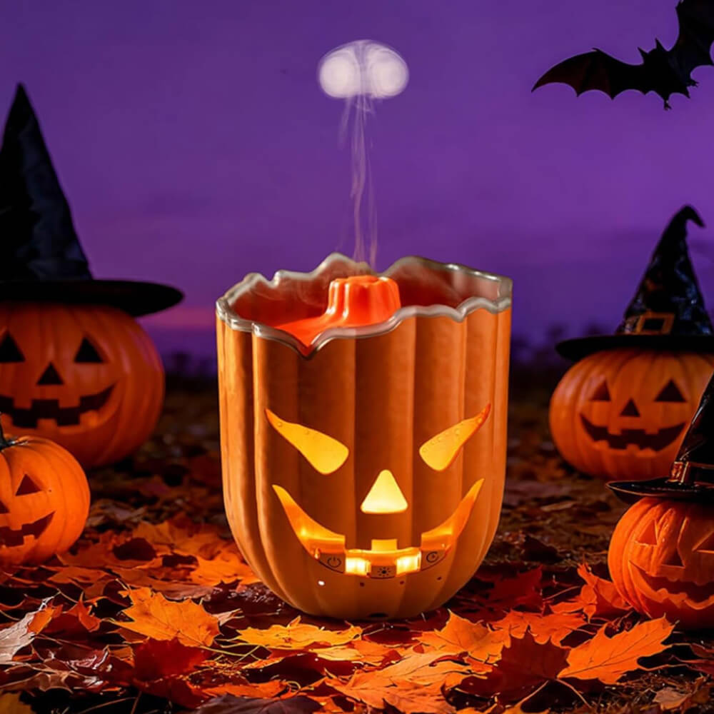 Pumpkin Humidifier with Jellyfish Mist and Multicolor Light