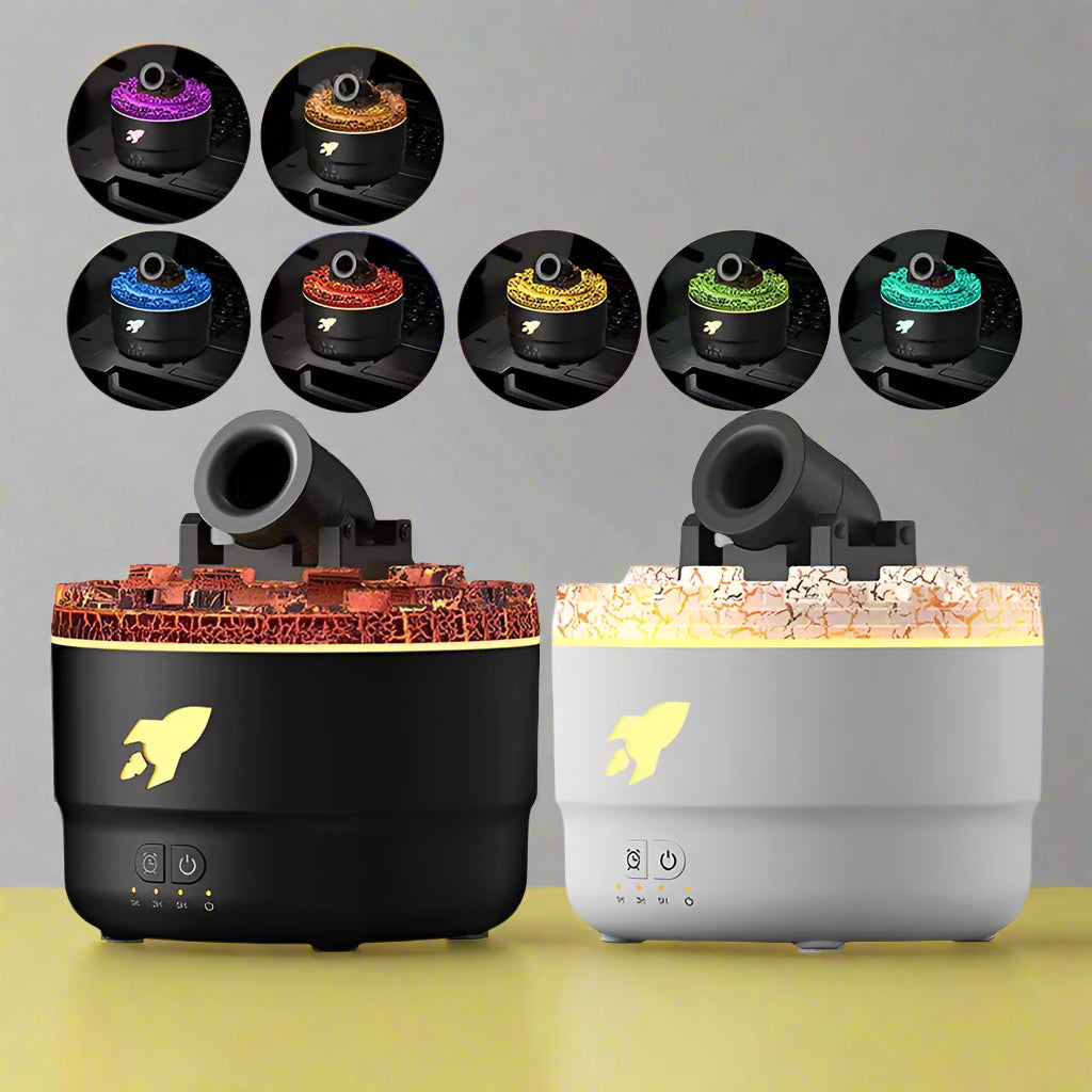 Volcano Humidifier and Aroma Diffuser with LED Light