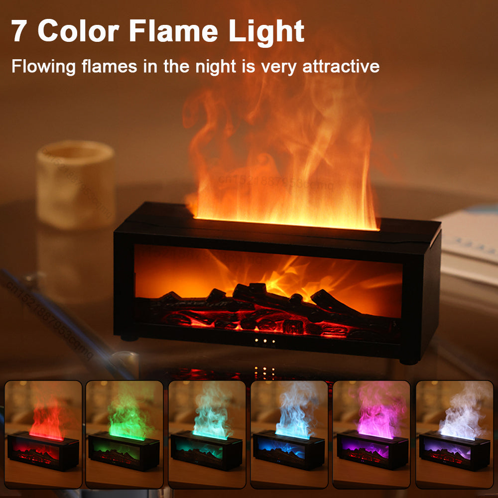 Flame Diffuser and Humidifier with Remote and Timer