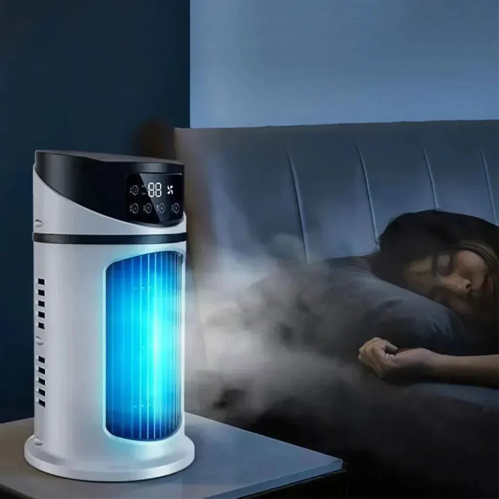 Portable Evaporative Air Cooler with Fan and Humidifier