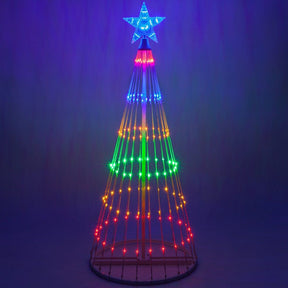 Natal – Show de Luzes de Árvore de Natal Externa com LED Multicolorido Animado