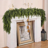 Guirlanda de Natal Artificial Folhagem Decoração Art Déco para Lareira e Escada