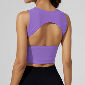 Regata Cropped Feminina de Pickleball de Alta Elasticidade para Esportes