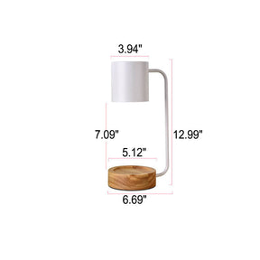 Japanese Minimalist Candle Warmer Lamp | Wooden Base Dimmable Wax Melter