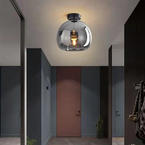 Luminária de Teto Nordic de Vidro Esférico | Semi-Embutida