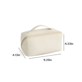 Necessaire de Viagem Organizadora de Maquiagem Estojo Cosmético de Couro Sintético de Grande Capacidade