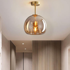 Luminária de Teto Nordic de Vidro Esférico | Semi-Embutida