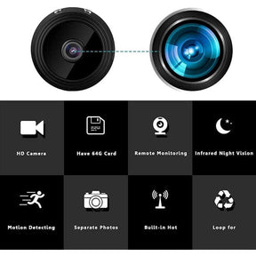 Câmera Magnética Sem Fio Compacta com Transmissão de Áudio e Vídeo em Tempo Real