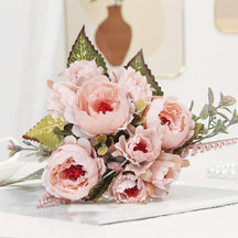 Buquê de Flores Presente de Dia das Mães Peônia Artificial Decoração para Casa