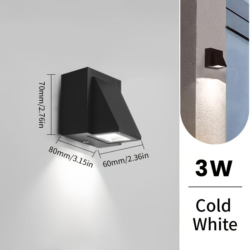 Luminária de Parede Externa LED Moderna | Iluminação Decorativa à Prova d'Água 3W / 6W