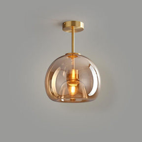 Luminária de Teto Nordic de Vidro Esférico | Semi-Embutida