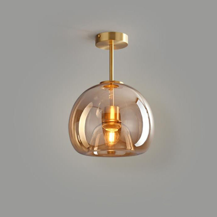 Luminária de Teto Nordic de Vidro Esférico | Semi-Embutida