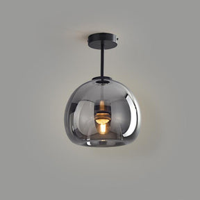 Luminária de Teto Nordic de Vidro Esférico | Semi-Embutida