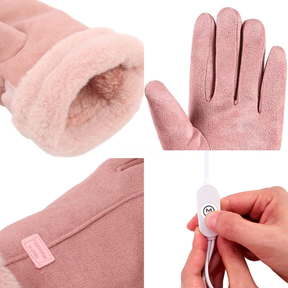 Luvas Aquecidas Femininas – Luvas de Inverno Térmicas, Impermeáveis e Recarregáveis via USB