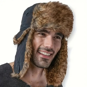 Gorro de Aviador para Esqui com Protetor de Orelha e Pele Sintética Aconchegante