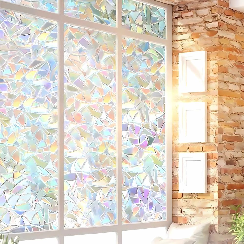 Decorative Rainbow Window Stained Glass Effect Privacy Film
