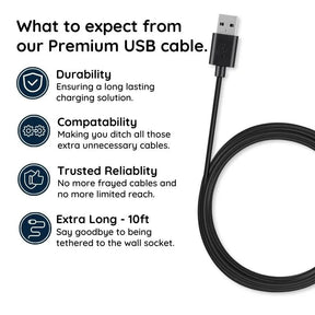 Cabo Micro USB Premium de 3 metros