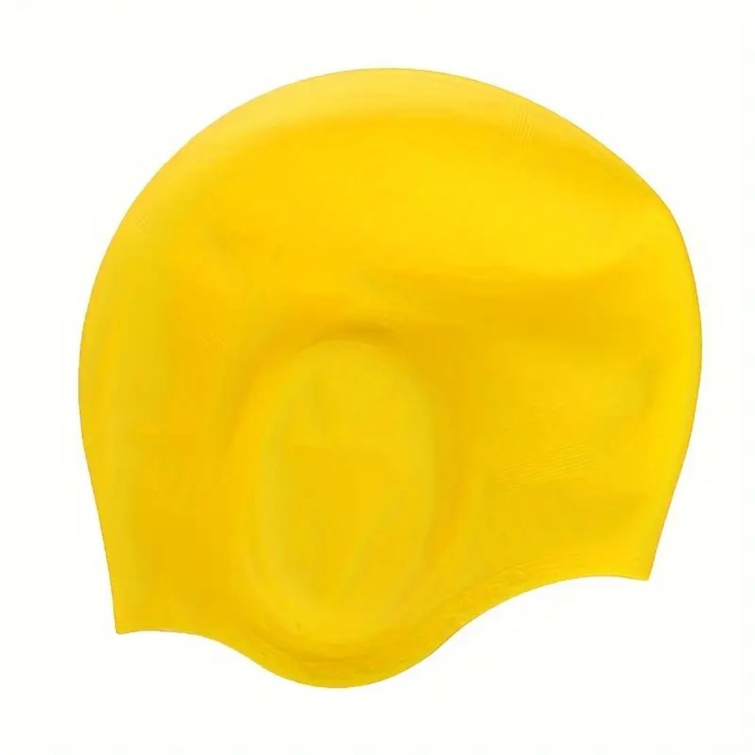 Silicone Swim Cap with Ear Protection – HydroFit Waterproof Design