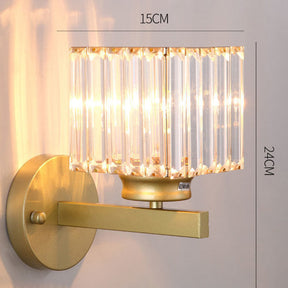 Crystal Wall Light | Modern Glass & Iron Sconce