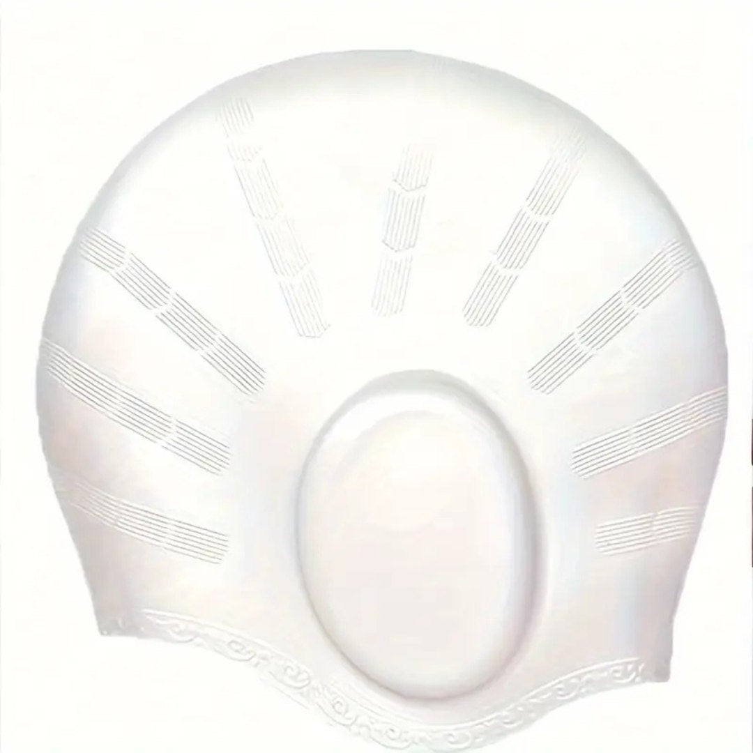 Silicone Swim Cap with Ear Protection – HydroFit Waterproof Design