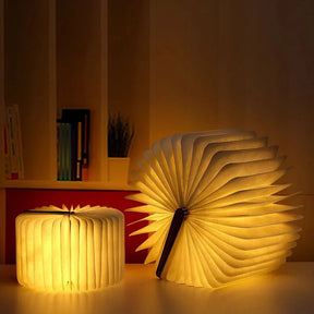 Luminária Livro Dobrável – Luz de Mesa LED Recarregável 360°