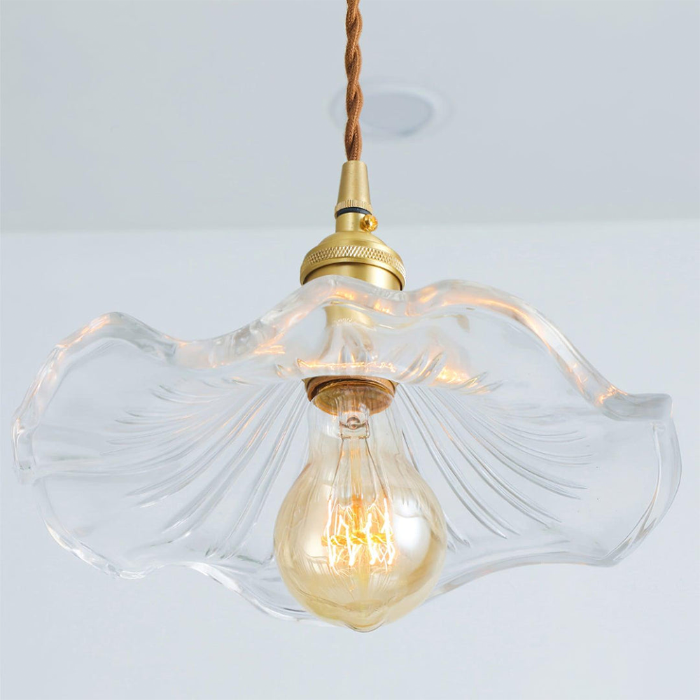 Illuminate Your Room with Elegance | Flower Glass LED Pendant Light