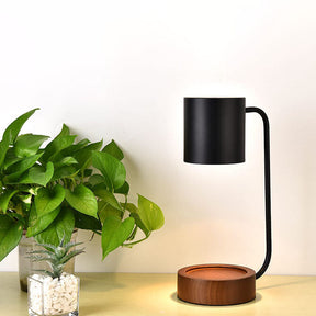 Japanese Minimalist Candle Warmer Lamp | Wooden Base Dimmable Wax Melter