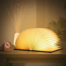 Luminária Livro Dobrável – Luz de Mesa LED Recarregável 360°