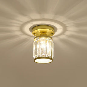 Crystal Foyer Ceiling Light | Modern Semi-Flush Design