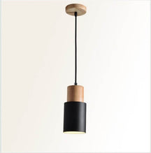 Luminária Pendente Cilíndrica Nordic Macaron | Design Moderno em Madeira e Metal