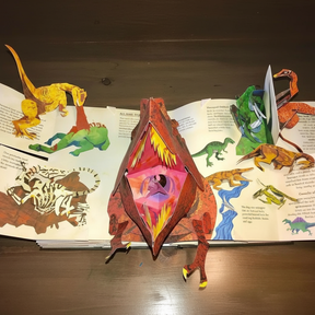Livro 3D Pop-Up de Dinossauros – Interativo para Crianças e Adultos