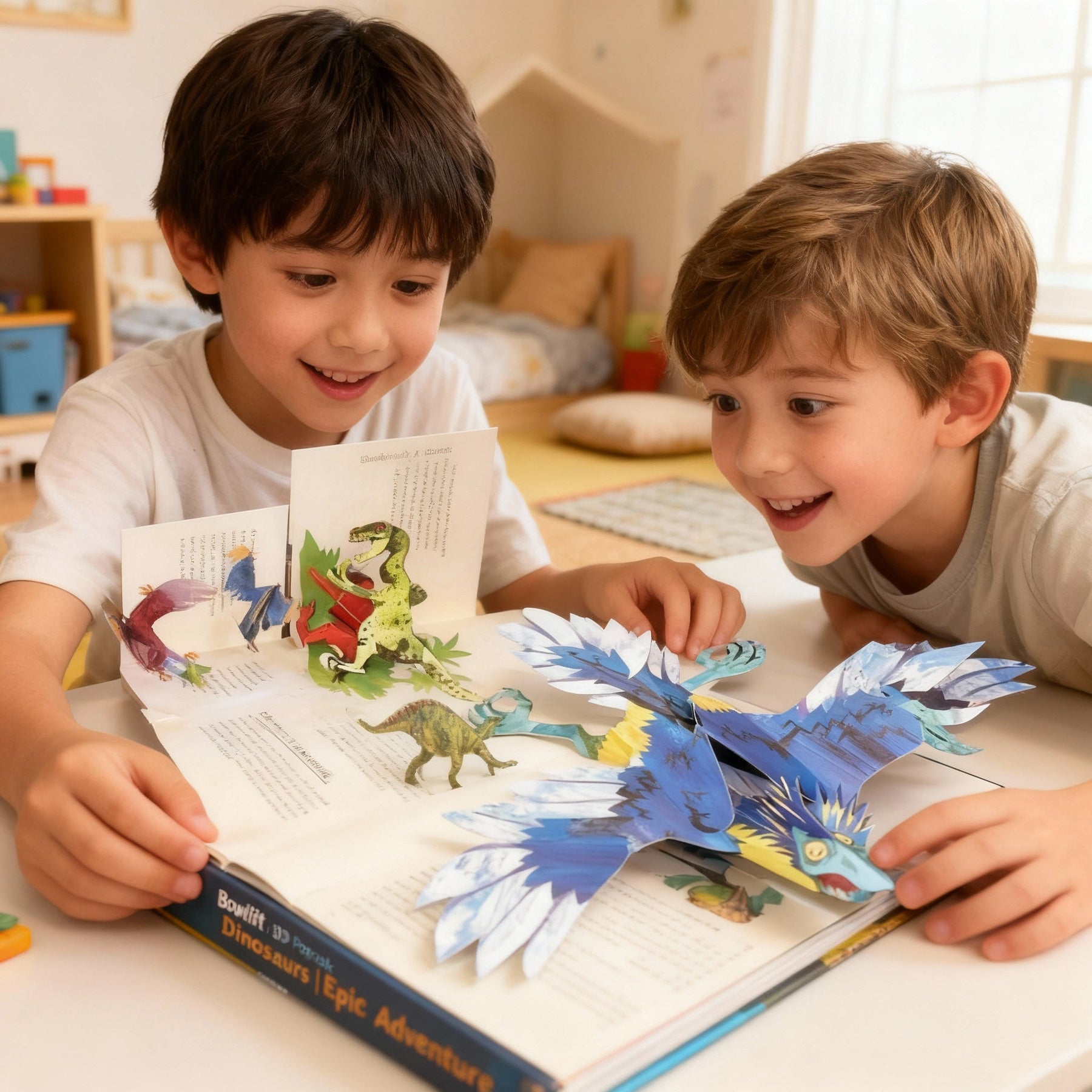 Livro 3D Pop-Up de Dinossauros – Interativo para Crianças e Adultos
