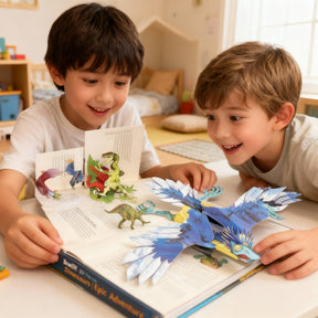 Livro 3D Pop-Up de Dinossauros – Interativo para Crianças e Adultos
