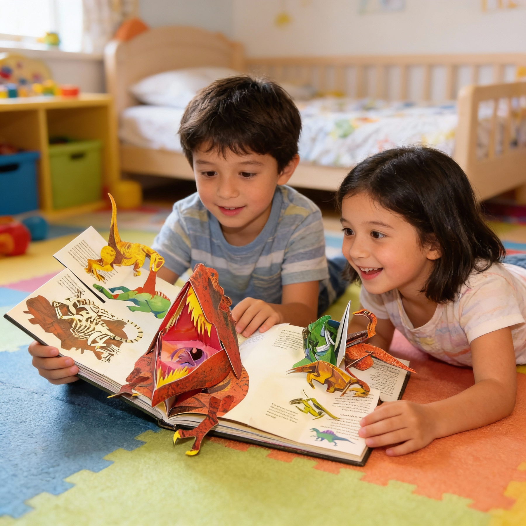 Livro 3D Pop-Up de Dinossauros – Interativo para Crianças e Adultos