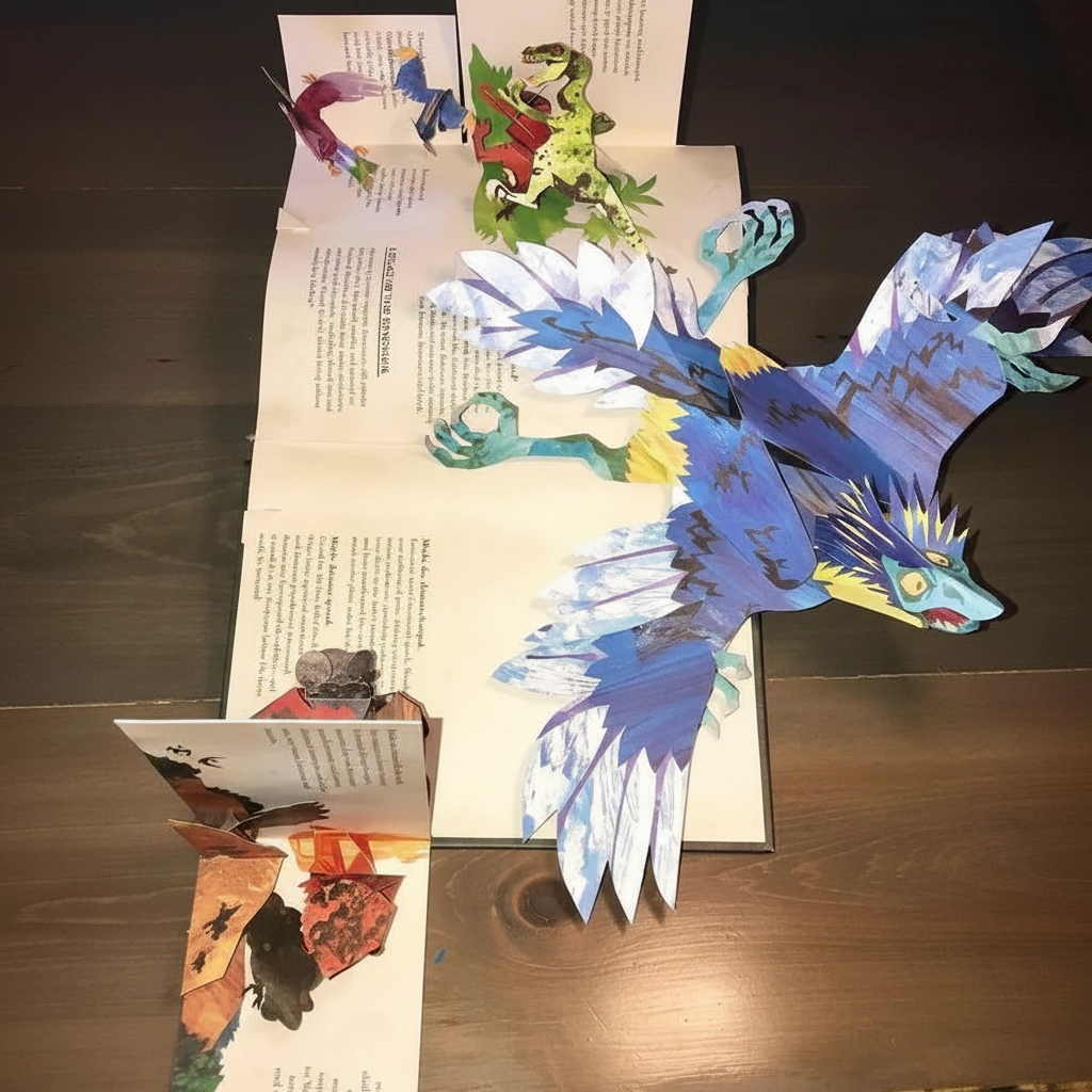 Livro 3D Pop-Up de Dinossauros – Interativo para Crianças e Adultos