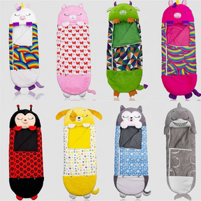 Kids' Foldable Sleeping Bag – Snoozi Animal Shape Portable & Washable