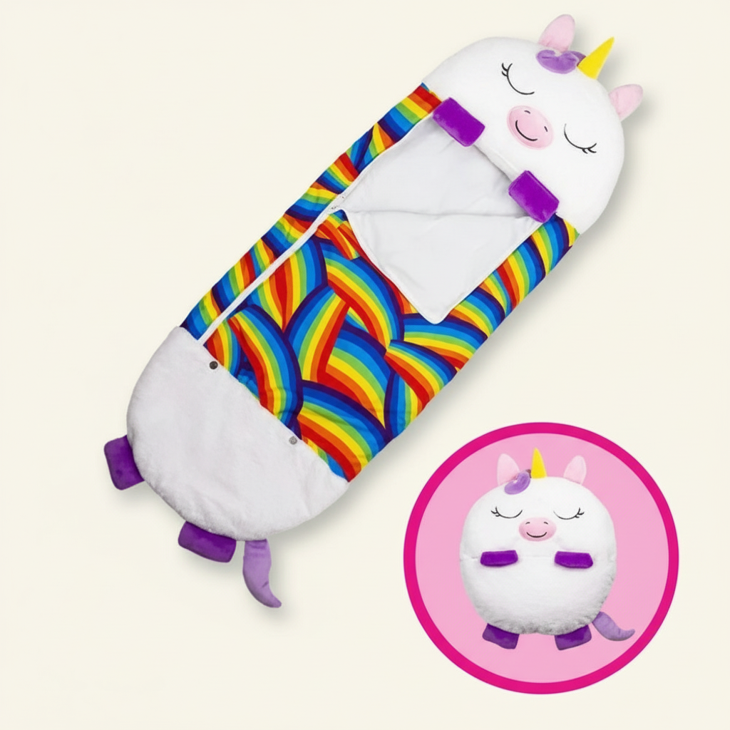 Kids' Foldable Sleeping Bag – Snoozi Animal Shape Portable & Washable