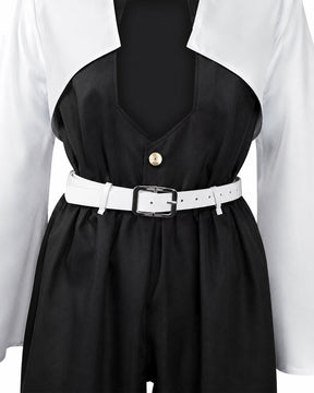 Adult Black and White Warrior Costume Set