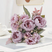 Buquê de Flores Presente de Dia das Mães Peônia Artificial Decoração para Casa
