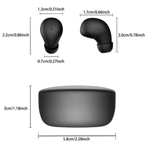 Mini Fones de Ouvido Sem Fio Intra-auriculares com Controle de Toque e Recarregáveis