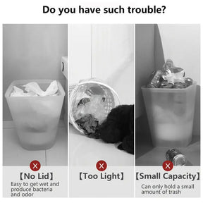 15L Modern Odour-Sealing Trash Can with Elevated Legs | Stylish Waste Bin for Kitchen, Living & Bathroom