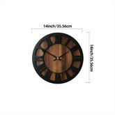Vintage Wooden Wall Clock | Roman Numeral Design