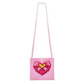 Conjunto de Vestido de Princesa Rosa e Bolsa Transversal Infantil