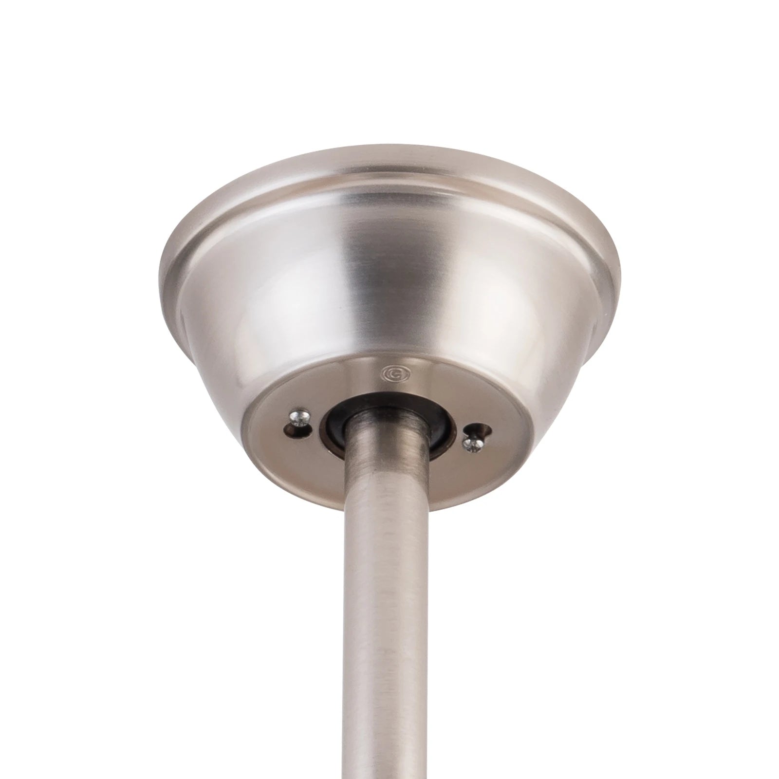 ceiling fan light with three walnut blades and LED fixture