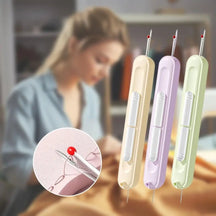 Needle Threader & Seam Ripper 2-in-1 – Compact Sewing Tool & Free Bonus Pack