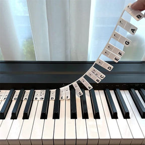 Removable Piano Keyboard Note Labels – Color-Coded Learning Stickers
