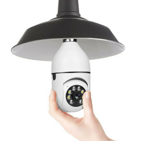 Câmera de Segurança Inteligente Wi-Fi em Formato de Lâmpada para Ambientes Internos/Externos