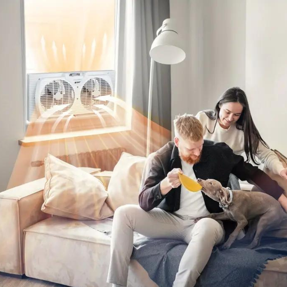 Sistema de Ventilador de Janela Duplo de Alta Potência InstaBreeze