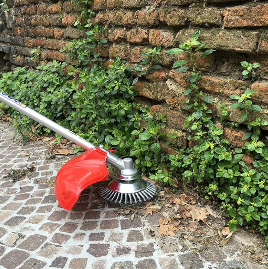 Escova de Aço Carbono para Remoção de Ervas Daninhas e Aparador – Removedor de Ervas para Frestas de Pavimentos, Pátios, Decks e Calçadas